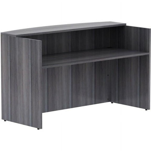 Lorell LLR69595 72 in. Weathered Charcoal Laminate Reception Desk