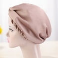 thumbnail image 3 of Travelwant Slip Silk Turban, Black,- Double-Lined Pure Mulberry Silk Hair Turban - Hair-Friendly, Lightweight and Multipurpose Head Wrap Sleeping Cap for Curly, 3 of 7