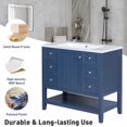 thumbnail image 4 of Bathroom Vanity Base Cabinet, Single-Sink Bathroom Vanity Base Cabinet, Large Capacity, 36" Morden Bathroom Sink Vanity Storage Cabinet with 3 Drawers, 1 Doors and Bottom Shelf, 4 of 7