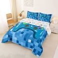 thumbnail image 2 of Erosebridal Miners Games Checkered Full Size Comforter Sets,Gamepad Gamer Video Games Bedding Sets For Kids,Reversible 3 Pieces, 2 of 7
