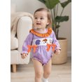 thumbnail image 5 of BemeyourBBs Baby Girl Romper Long Sleeve Football Embroidery Plaid Bodysuit, 5 of 9