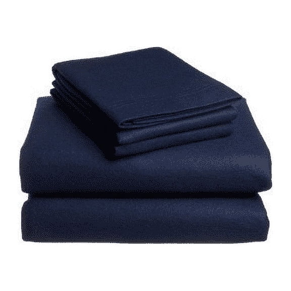 Crescent Bedding Twin Extra Long Micro Fiber Sheet Set - Soft and Comfy - By Navy Blue Twin XL