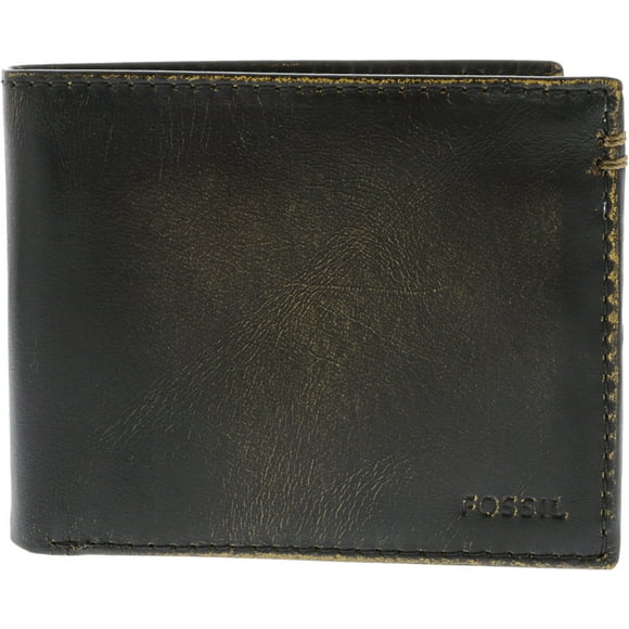 Fossil Men's Wade Leather Bifold Wallet - Black