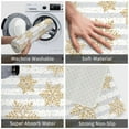 thumbnail image 3 of Pofeuu Gold Snowflake Print Flannel Doormats Rug16"x24"Rug Washable Doormats Indoor Outdoor Rugs for Layered Front Door Mats, Porch, Kitchen, Entryway, 3 of 7