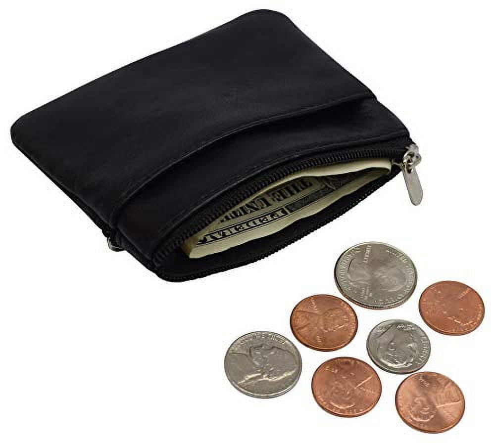 Veki Coin Purse Change Mini Purse Wallet With Key Chain Ring Zipper for Men Women Fashionable Bag Key Chain Pendant Leather Classic Clutch Purse