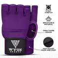 thumbnail image 4 of WYOX Gel Boxing Hand Wraps Boxing Glove  Men & Women –Padded Quick Wraps with 80cm Wrist Straps for Muay Thai, MMA, Kickboxing, & Martial Arts – Breathable Fingerless Workout Gloves, Inner Gloves, 4 of 9