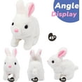thumbnail image 3 of Easter Bunny Plush Toys, 7'' Hopping Rabbit Interactive Electronic Pet Plush Bunny Toy with Sounds and Movements Animated Walking Wiggle Ears Twitch Nose Gift, Stuffed Animals Toys for Birthday, 3 of 8