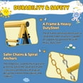 thumbnail image 7 of 7 in 1 Swing Sets for Outside,A-Frame Swing Set with Climbing Ladder,2 Swing,Trapeze Bar,Basketball Hoop, 7 of 7