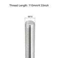 thumbnail image 2 of Uxcell Fully Threaded Rod M10 x 110mm 1.5mm Thread Pitch 304 Stainless Steel Right Hand Threaded Rods Bar Studs 2 Pack, 2 of 6
