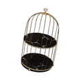 thumbnail image 1 of Cosmetics Iron Storage Rack Jewelry Bathroom Makeup Holder Dessert Display Stand black gold 2 tier, 1 of 9