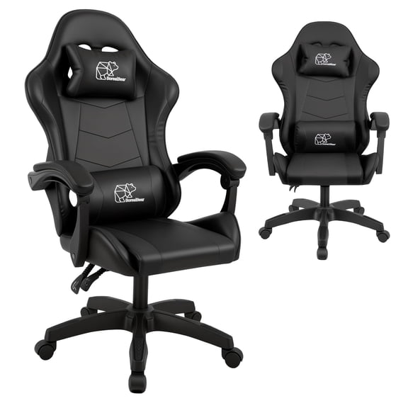 BorealBear Gaming Chair Office Chair, No Footrest, Suitable for Gaming Chairs, Office Storage, and Other Scenarios - Black