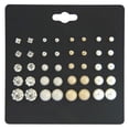 thumbnail image 1 of Aretes De Diamantes, Aretes De Aleación De Perlas Clásicas, Aretes De Diamantes Con Incrustaciones Minimalistas, Regalos De Joyería Para Damas 20 Pares Eigraketly AP005909-00, 1 of 6