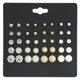 thumbnail image 1 of Aretes De Diamantes, Aretes De Aleación De Perlas Clásicas, Aretes De Diamantes Con Incrustaciones Minimalistas, Regalos De Joyería Para Damas 20 Pares Cateissary AP005909-00, 1 of 6