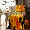 thumbnail image 4 of Couverture Jetée d'Automne, Couverture en Flanelle à Imprimé Numérique d'Halloween Effrayante, Couverture Jetée Toutes Saisons pour Sofa, Couvertures Jetées d'Halloween, 4 of 6