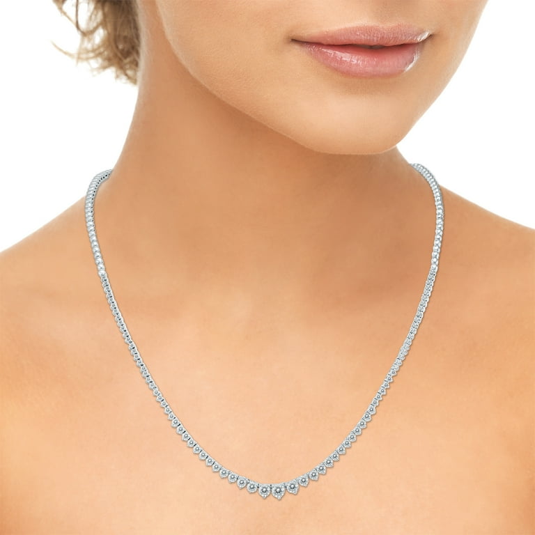 5 carat diamond clearance tennis necklace