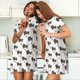 thumbnail image 4 of Disketp Dachshund Dog para Camisón Corto de Manga Corta para Mujeres, Camisón Cómodo con Escote Redondo, Bonito y Confortable, 4 of 6