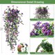 thumbnail image 3 of Flor Artificial de Glicina Morada para Colgar En La Pared, Decoración para El Hogar y El Jardín, Flores Artificiales, 3 of 4