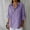 Purple, variant on Women's Casual V-Neck Three-Quarter Sleeve Blouse for Everyday Wear