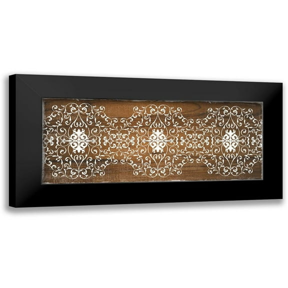 CAD DESIGNS 14x8 Black Modern Framed Museum Art Print Titled - Boho Panel