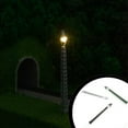 thumbnail image 3 of Model Train Lamppost Warm White Model Lamppost Mode 1:87 Landscape Decorations LED Railway Light Single-Head Track Lamp Sand Table Scenery Black, 3 of 6
