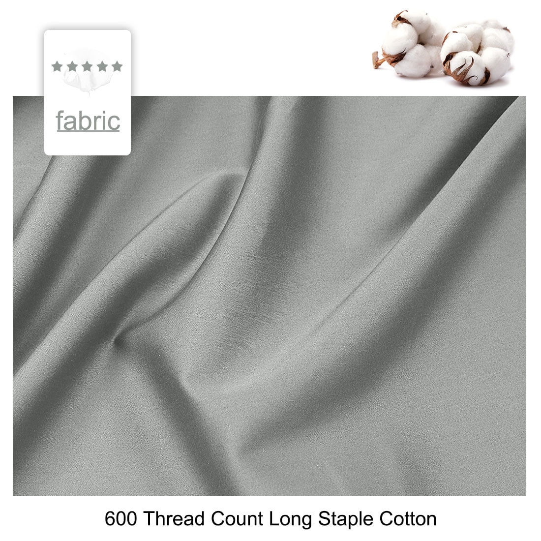 Luxury Pillowcase Set Of 4 - Super Soft Hotel Quality - Gray King
