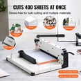 thumbnail image 3 of VEVOR Paper Cutter 12" A4 Guillotine Paper Trimmer 400 Sheet Capacity Metal Base, 3 of 9