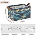 thumbnail image 7 of Yayeee Foldable Storage Basket for Shelves with Handles Set of 2 Waterproof Cloth Bins, Dark Mountains, 7 of 7