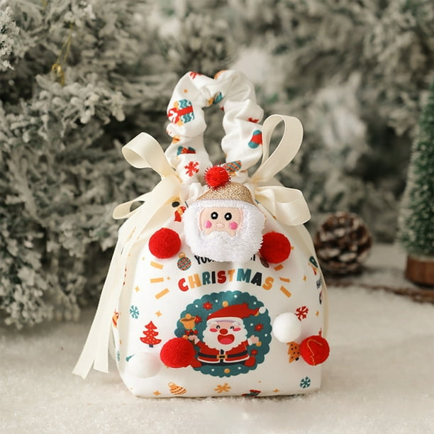 Bolsa de regalo de Navidad Caja de regalo de Nochebuena Bolsa de regalo de terciopelo Embalaje navideño
