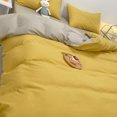 thumbnail image 2 of Sábana de color sólido, funda de edredón, funda de almohada, juego de sábanas de algodón lavado, cálido y transpirable, 2 of 5