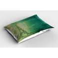 thumbnail image 2 of Ambesonne Paris Pillow Sham 2 Pack, Colorful Ombre Sketch, 26"x20", Teal Mustard, 2 of 3