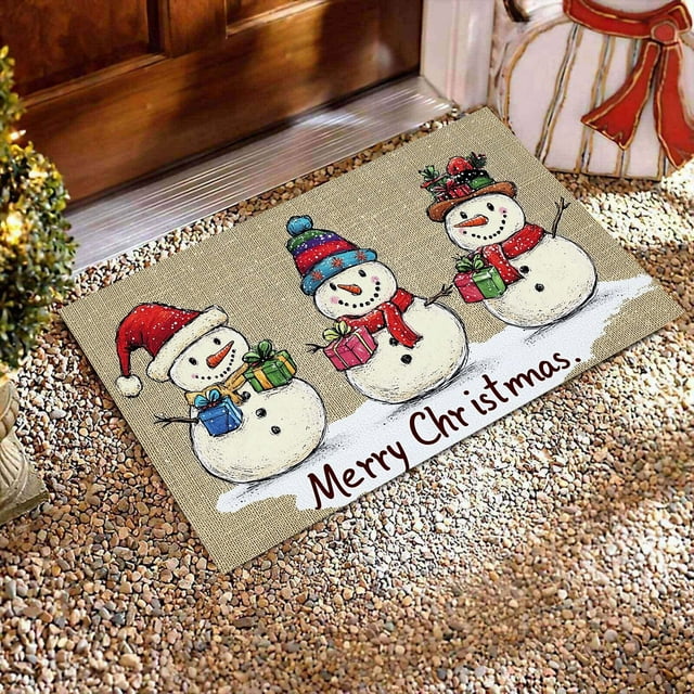 GUANGHONG Festive Christmas Doormat Non Slip Indoor/Outdoor Holiday Rug for Home Decoration Perfect for Adding Festivity To Your Home!