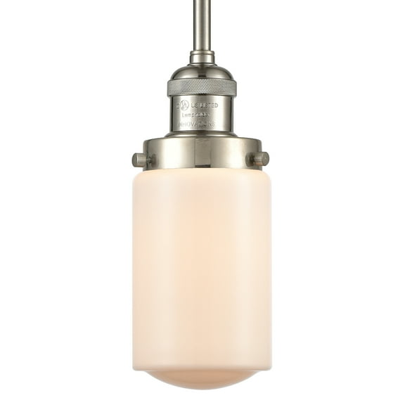 Innovations Lighting 201S Dover Dover 10" Tall Mini Rod Hung Pendant - White