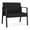 Castillo Black, variant on Waterfall Reception Waiting Room Healthcare Bariatic Chair / Black Steel / Black