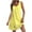 Yellow, variant on Mini Dresses for Women 2024 Plus Size Comfort Pocket Printing Sleeveless V-Neck Dress