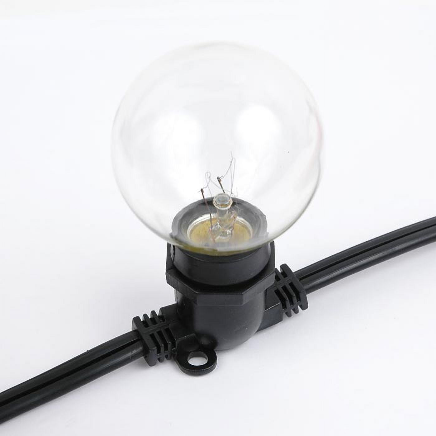 Novelty Lights E17 Intermediate Base 264 Bulbs Socket String Black Wire 330 Feet (Bulbs Not Included)