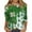 Mint Green, variant on Plus Size T Shirts for Women St Patricks Day 3/4 Sleeve Irish Clover Print Tops Dressy Casual Round Neck Loose Bouse Tunic Blouses St Patricks Day Party Tops 2026