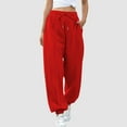 thumbnail image 6 of Viadha Plus Size Sweatpants for Women Casual Solid Elastic Waist Drawstring Pants Joggers Pants Soft Sweatpants Lounge Pants with Pockets, 6 of 7