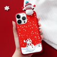 thumbnail image 4 of Funda RUMDEY para iPhone 15 Pro, paquete de 2 unidades, muñeca navideña 3D, TPU, 4 of 6