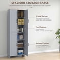thumbnail image 4 of HOMCOM 67" Kitchen Pantry 4-door Storage Cabinet with Adjustable Shelves, 4 of 10