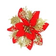 thumbnail image 1 of 15 piezas de decoraciones navideñas de Poinsettia, flores brillantes, flores para árbol de Navidad, adornos para árbol de Navidad, 1 of 4