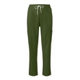 thumbnail image 2 of Four Way Stretch Scrub Pants for Women Slim Fit Anti-Wrinkle Yoga Waistband Jogger Medical Uniform Work Pants 2026 Army Green S, 2 of 6