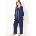 thumbnail image 5 of Catherines Women's Plus Size Beaded 3-Piece Cardigan Pant Suit, 5 of 6