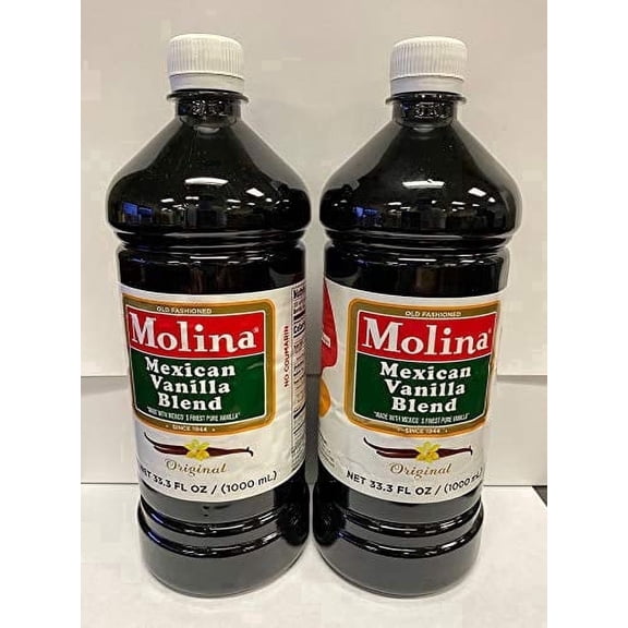 Molina Mexican Vanilla Blend By Molina Vainilla, 33.3 Oz / 1000 Ml (Vanillin Extract) by Molina Vanilla 33.3 fl oz (pack of 2)
