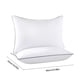 thumbnail image 3 of Rellenos de almohada de satén a rayas | Paquete de 2 núcleos de almohada de poliéster para cama y coche | Tamaño estándar de 43 x 66 cm | Suaves y con buen soporte para dormir en diferentes, 3 of 6