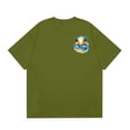 thumbnail image 4 of NAMTYQX Mens Shirts Summer Cool Short Sleeve Crew Neck Lounge Lightweight Loose Patterned Plus Size Elasticated Casual Tshirts Shirts for Men Army Green Size 2XL, 4 of 5