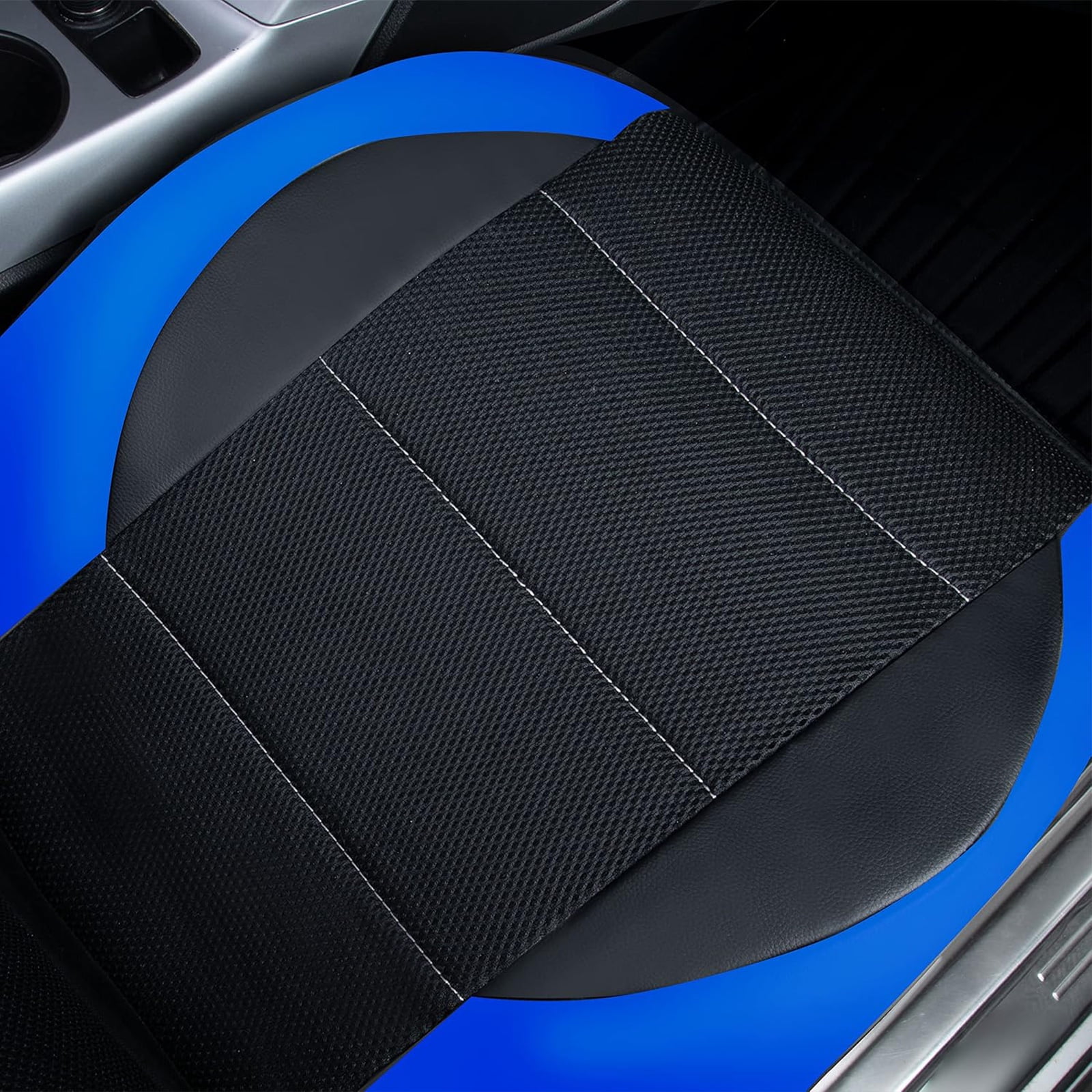 CAR GRAND Leather car seat covers air mesh breathable universal fit airbag compatible car, SUV, truck and van