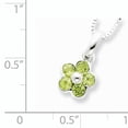 thumbnail image 2 of 925 Sterling Silver Peridot Flower Pendant with 16 Chain, 2 of 5