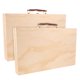 thumbnail image 1 of Caja de suministros para arte (2 unidades): Estuche portátil de madera para arte con cierres de seguridad, estuche de herramientas para artistas, caja de herramientas de madera para sellos y pinceles., 1 of 6