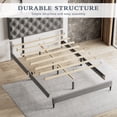 thumbnail image 6 of Homall Upholstered Platform Bed Frame, Mattress Foundation, Wood Slat Support, No Box Spring Needed, Queen, Platform Bed Only, Dark Grey, 6 of 7