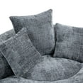 thumbnail image 6 of Oversized Chenille Bean Bag Chair for Adults & Kids, Indoor & Outdoor Lazy Bean Bag Sofa with Wrap-Around Backrest & Pillows for Bedroom, Living Room, Playroom, 42.52''x42.52''x20.47'', Gray, 6 of 7